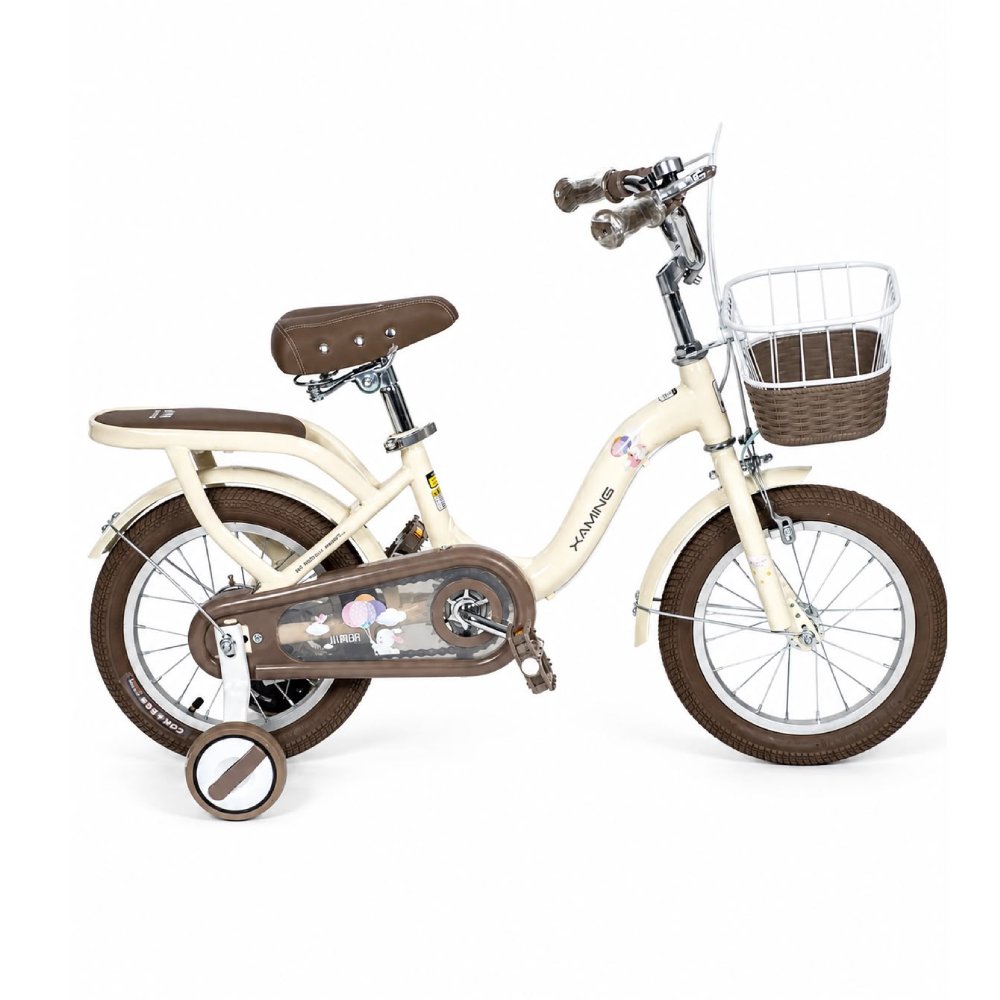 Vélo Enfant 16 Pouces Avec Roulettes et Panier