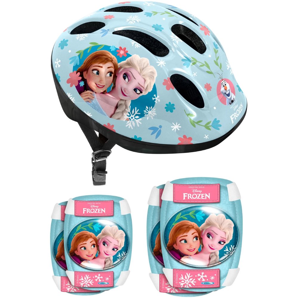 Set casque et coudières / genouillères - LA REINE DES NEIGES