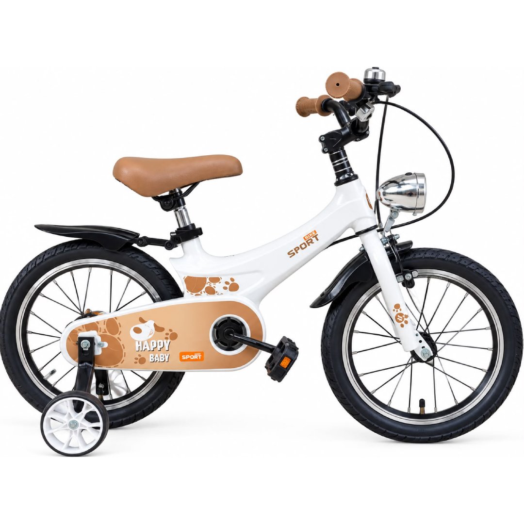 Vélo enfant 16 pouces sport bike beige avec roues stabilisatrices